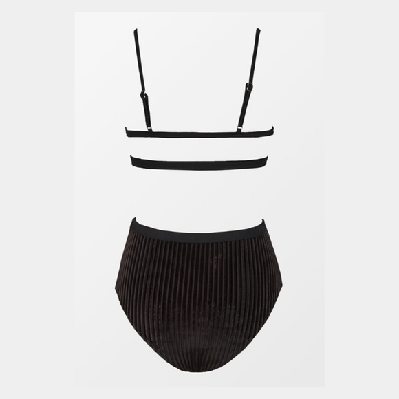 Dark Brown Smocked Bikini - Picture 6 of 7